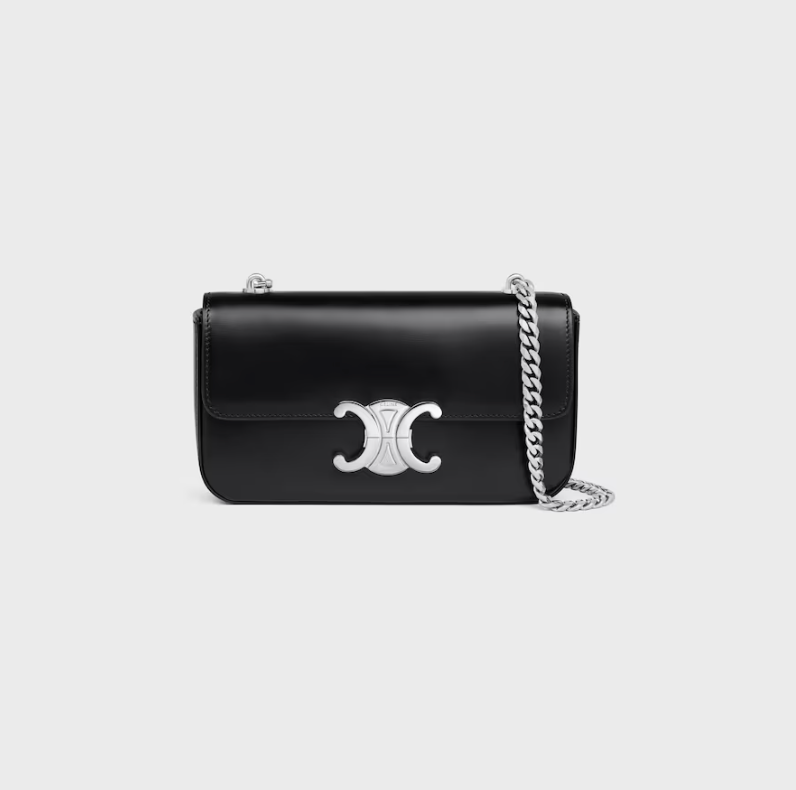 CELINE CHAIN SHOULDER BAG CLAUDE in shiny calfskin