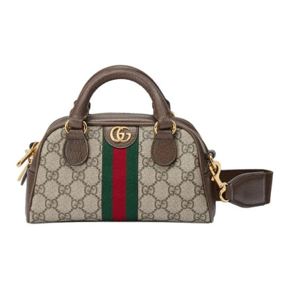 GUCCI Ophidia Canvas With Leather Bowling Bag super mini