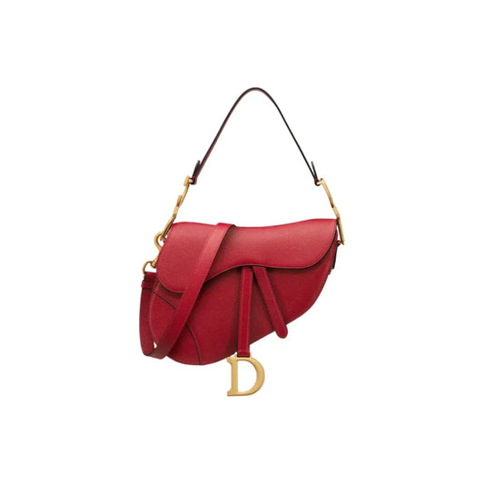 DIOR Saddle Calfskin red Bag