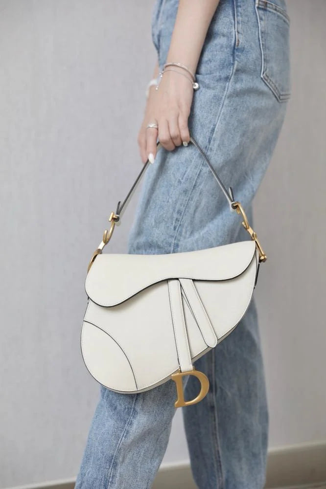 DIOR Saddle Calfskin Bag beige