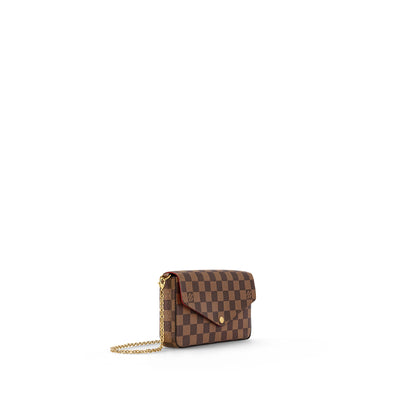 Louis Vuitton 'Wallet On Chain Lily' bag – Damier Ebene canvas