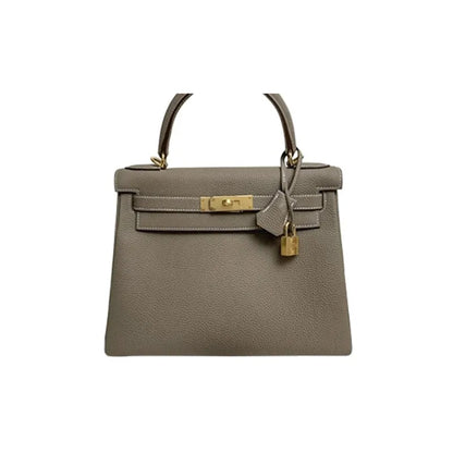 HERMES Kelly 25 elephant gray Togo leather Bag Handbag (20,25,28,32)